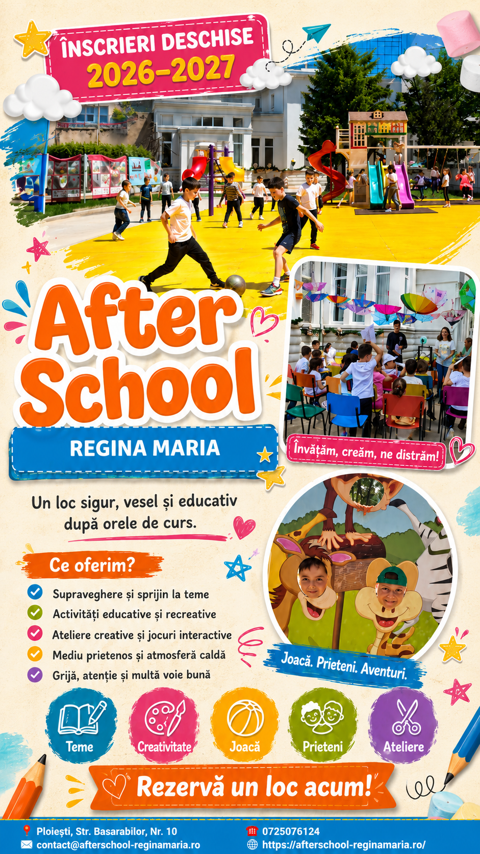 Broșura Școala de Vară 2026 - After School Regina Maria Ploiești